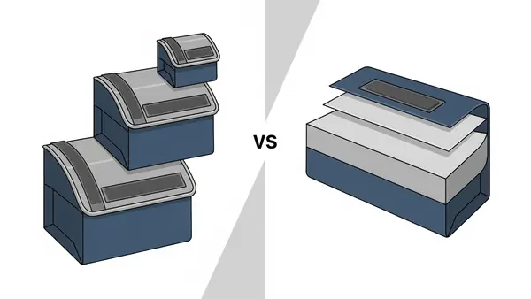 three faraday bags of different sizes showing velcro closure and dual-layer construction